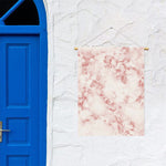 Rose Pink Marble Print Garden Flag