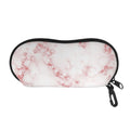 Rose Pink Marble Print Glasses Case