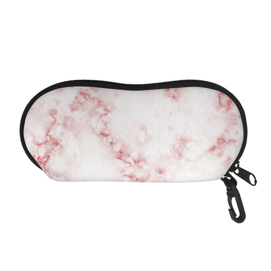 Rose Pink Marble Print Glasses Case