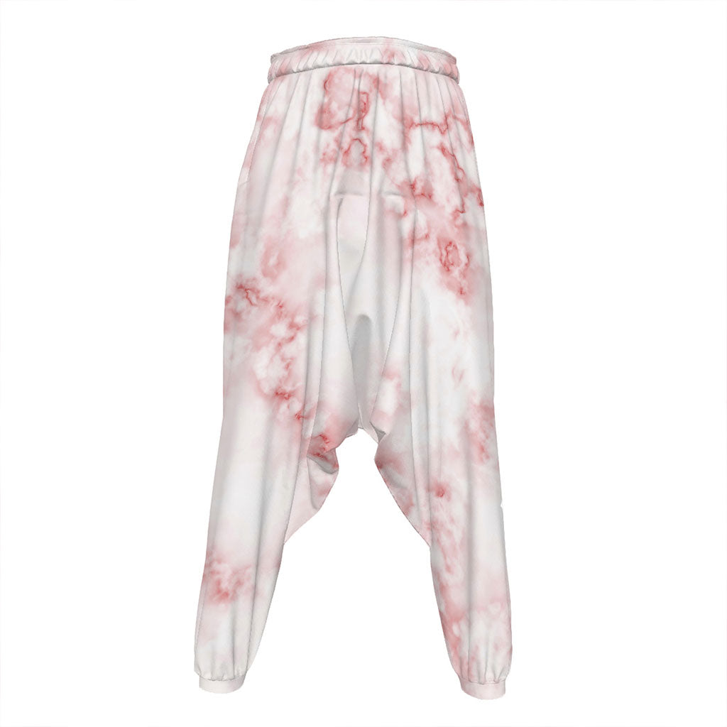 Rose Pink Marble Print Hammer Pants