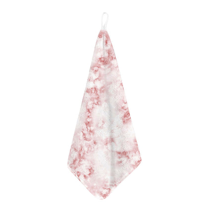 Rose Pink Marble Print Hand Towel
