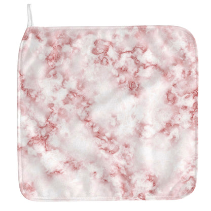 Rose Pink Marble Print Hand Towel