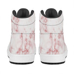 Rose Pink Marble Print High Top Leather Sneakers