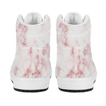 Rose Pink Marble Print High Top Leather Sneakers