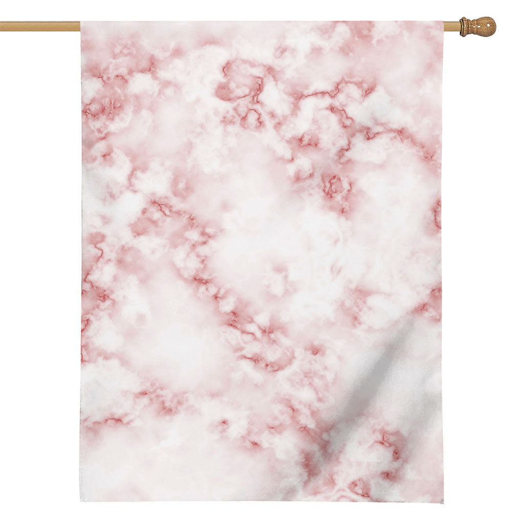 Rose Pink Marble Print House Flag