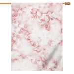 Rose Pink Marble Print House Flag