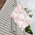 Rose Pink Marble Print House Flag