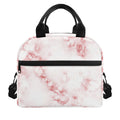 Rose Pink Marble Print Insulated Lunch Bag