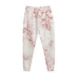 Rose Pink Marble Print Jogger Pants