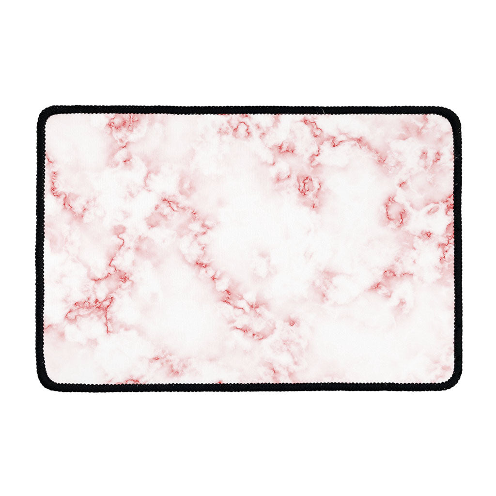 Rose Pink Marble Print Kitchen Mat