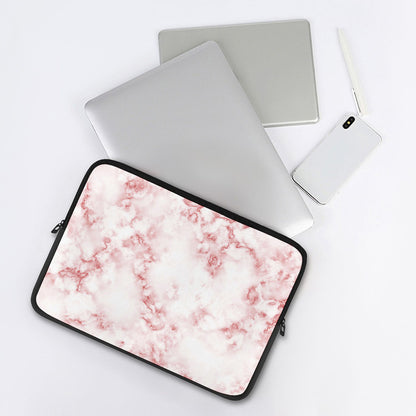 Rose Pink Marble Print Laptop Sleeve