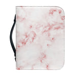Rose Pink Marble Print Leather Bible Cover