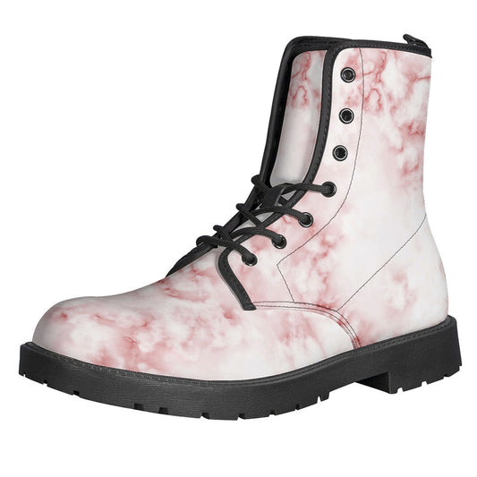 Rose Pink Marble Print Backpack