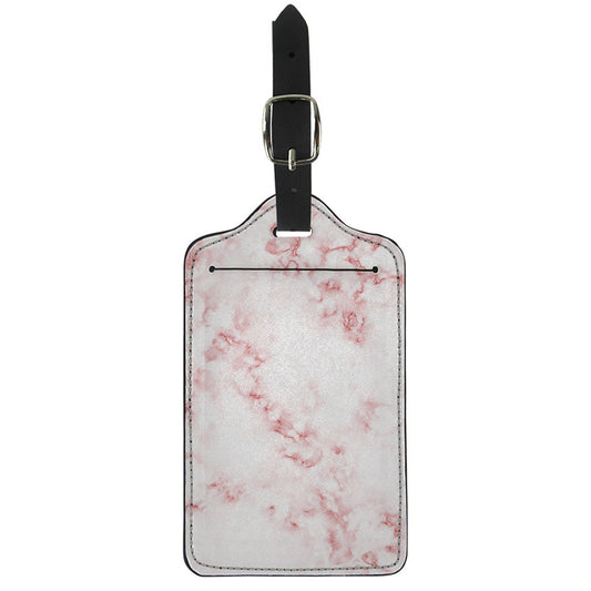 Rose Pink Marble Print Luggage Tag