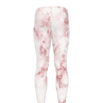 Rose Pink Marble Print Men's leggings