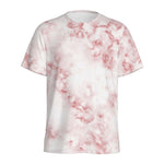 Rose Pink Marble Print Men's Sports T-Shirt