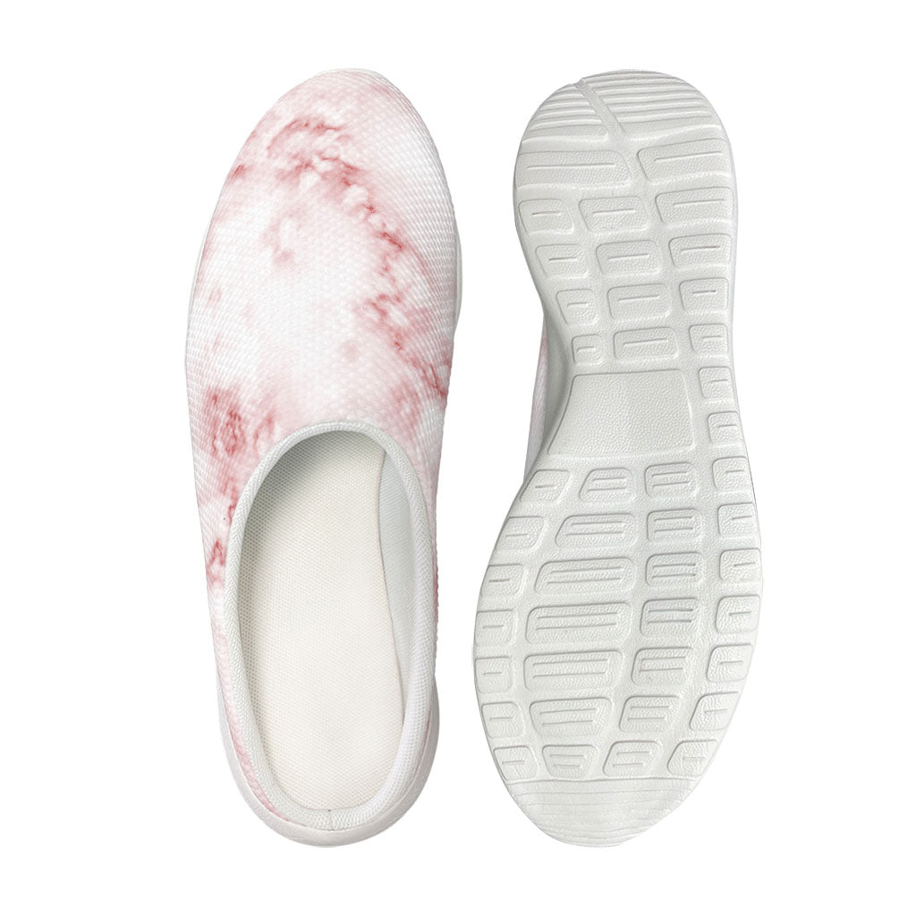 Rose Pink Marble Print Mesh Casual Shoes