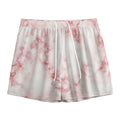 Rose Pink Marble Print Mesh Shorts