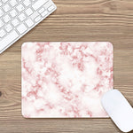 Rose Pink Marble Print Mouse Pad