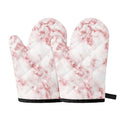 Rose Pink Marble Print Oven Mitts