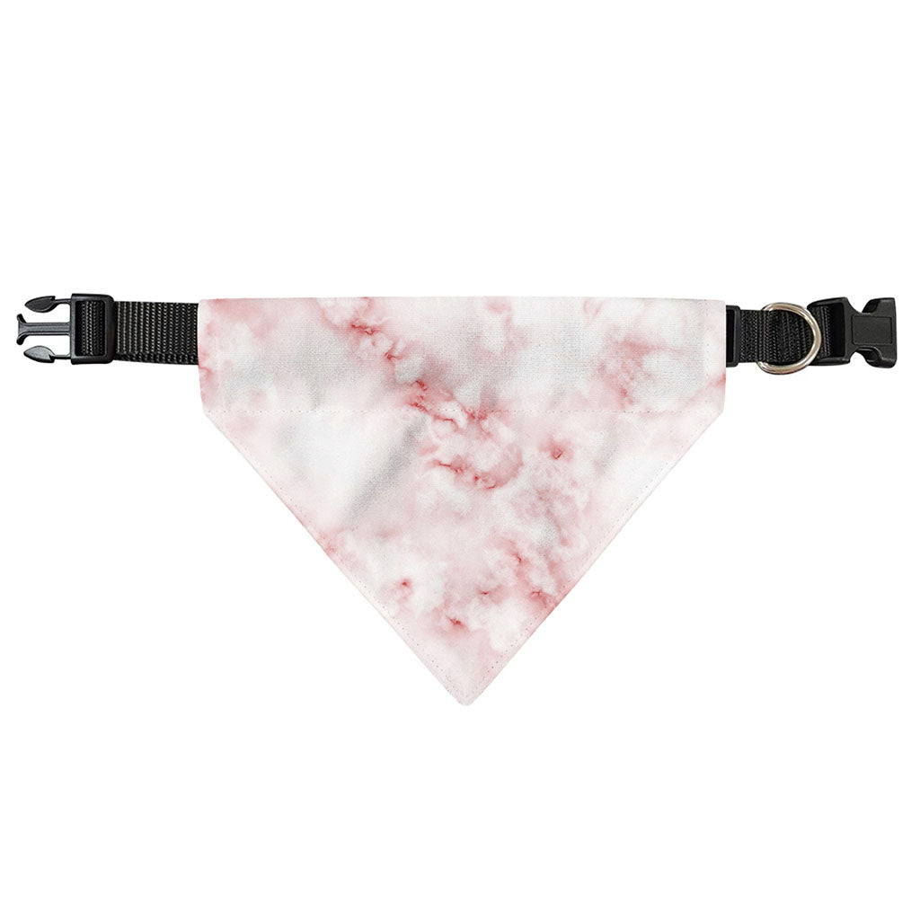 Rose Pink Marble Print Over The Collar Dog Bandana