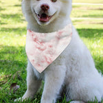 Rose Pink Marble Print Over The Collar Dog Bandana