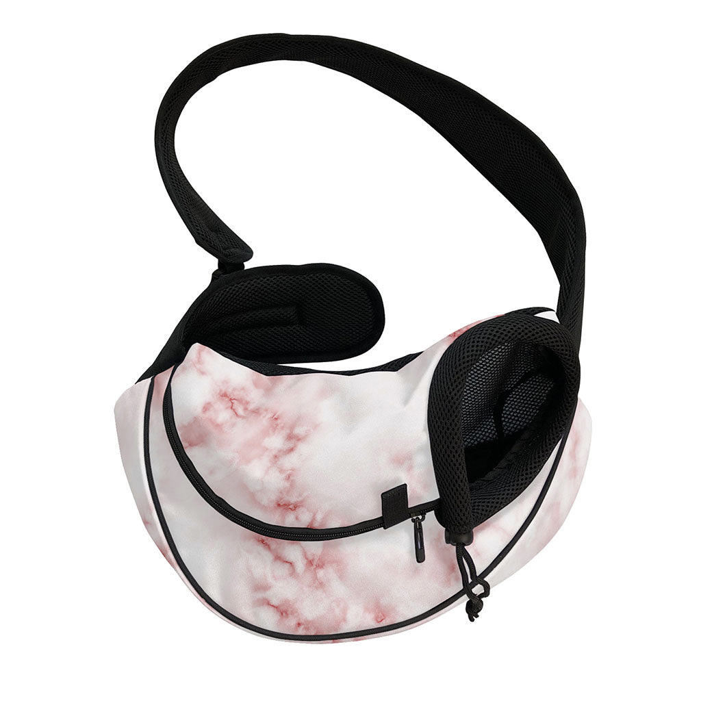 Rose Pink Marble Print Pet Sling Carrier