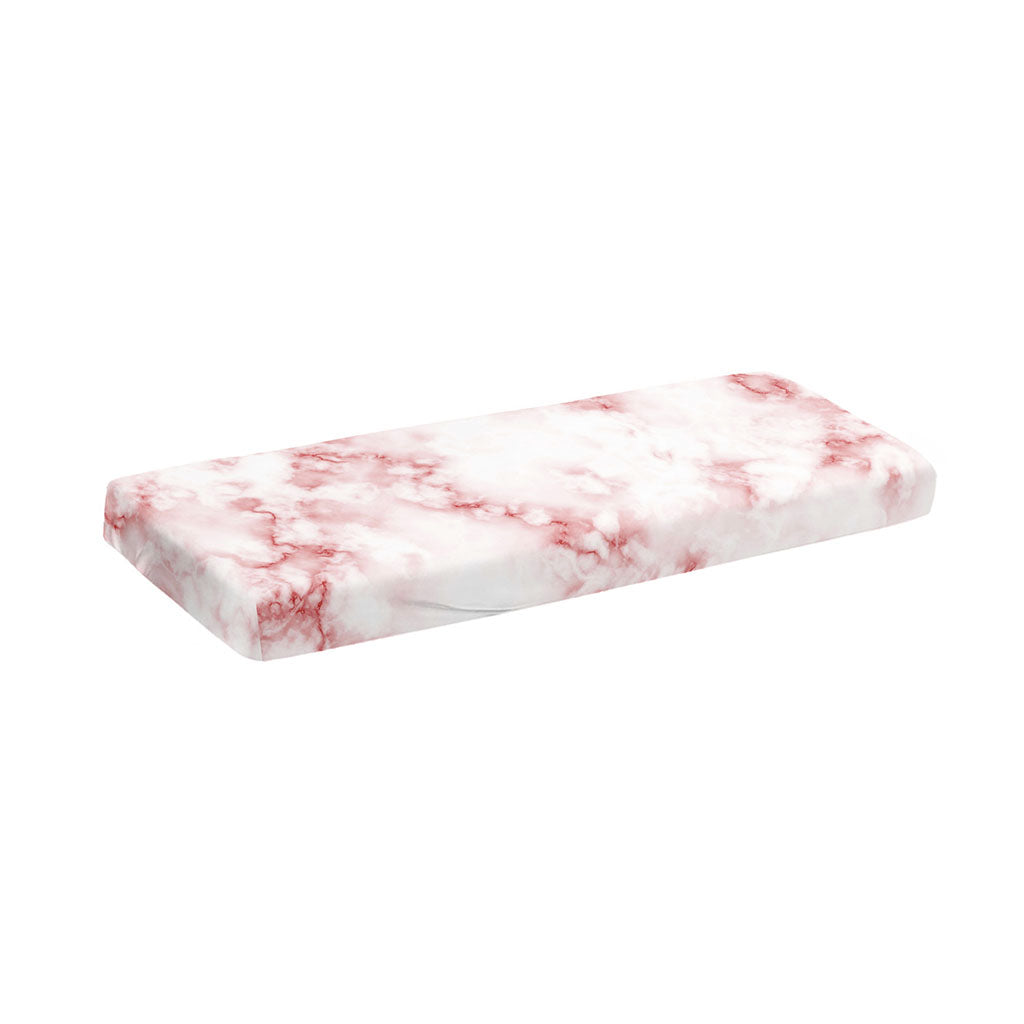 Rose Pink Marble Print Piano Keyboard Cover