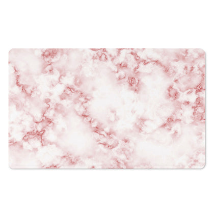 Rose Pink Marble Print Polyester Doormat
