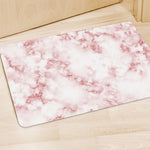 Rose Pink Marble Print Polyester Doormat