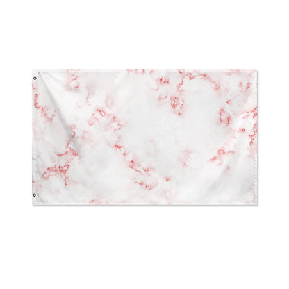 Rose Pink Marble Print Polyester Flag