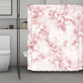 Rose Pink Marble Print Polyester Shower Curtain