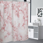 Rose Pink Marble Print Premium Shower Curtain