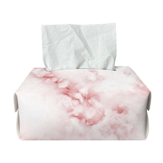 Rose Pink Marble Print Rectangle Tissue Box Cover