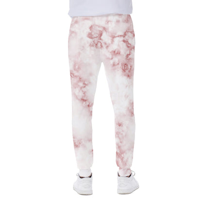 Rose Pink Marble Print Scuba Joggers