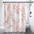 Rose Pink Marble Print Shower Curtain