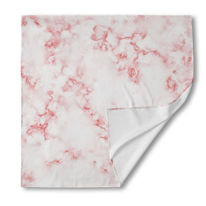 Rose Pink Marble Print Silk Bandana