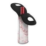 Rose Pink Marble Print Single Neoprene Wine Tote