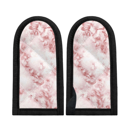 Rose Pink Marble Print Skillet Handle Cover