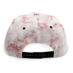 Rose Pink Marble Print Snapback Cap