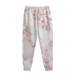 Rose Pink Marble Print Sweatpants