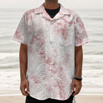 Rose Pink Marble Print Textured Short Sleeve Shirt