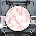 Rose Pink Marble Print Tire Cover