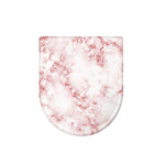 Rose Pink Marble Print Toilet Lid Cover