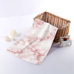 Rose Pink Marble Print Towel