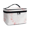Rose Pink Marble Print Travel Makeup Bag