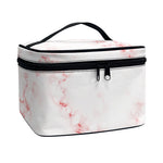 Rose Pink Marble Print Travel Makeup Bag