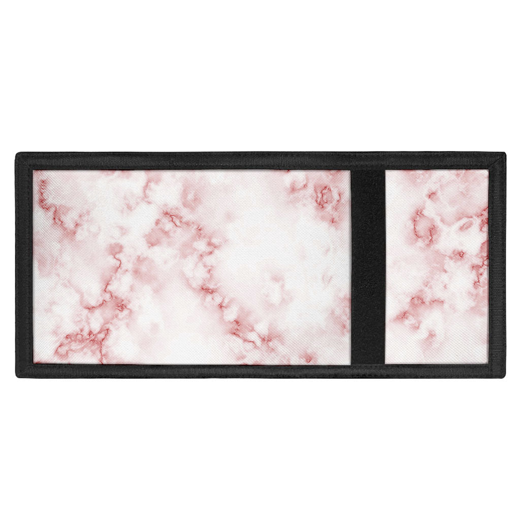 Rose Pink Marble Print Trifold Wallet