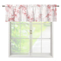Rose Pink Marble Print Window Valance
