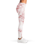 Rose Pink Marble Print Women's Leggings